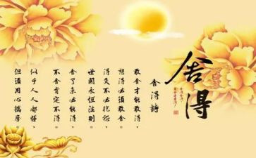 不舍得读后感7篇