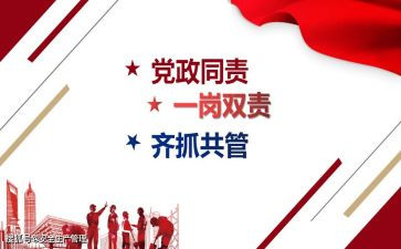 一岗双责的述职报告7篇